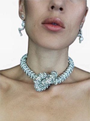 Серьги Tiny Snakes, украшенные кристаллами