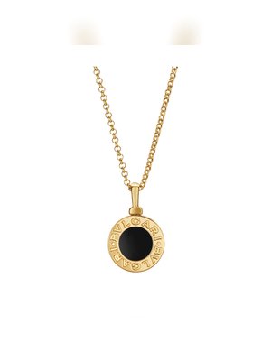 Колье BVLGARI BVLGARI из жёлтого золота 18 карат с ониксом — длина 41–43 см