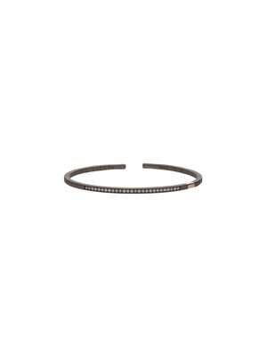 Мужской браслет Loop из титана и красного золота с белыми бриллиантами и одним черным бриллиантом - SPRBRT27WRGBR - SPRBRT27WRGBR