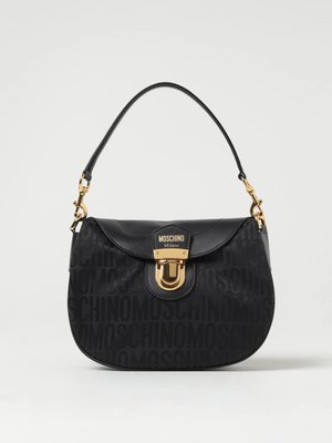 Сумка из жаккардовой ткани и кожи Moschino Couture