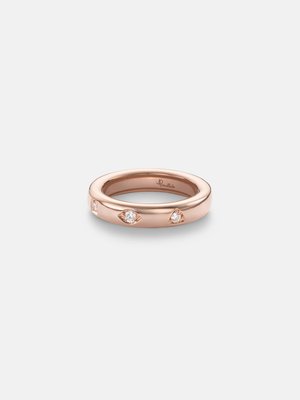 Кольцо Iconica Extra Slim из 18-каратного розового золота с бриллиантами