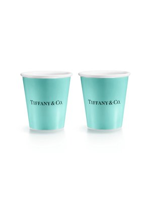 Кофейные чашки Tiffany из костяного фарфора, набор из двух штук