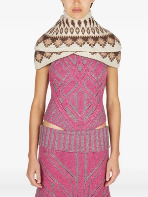 Пончо Warrior с узором Fairisle