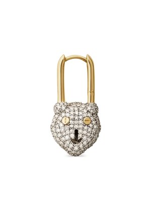 Серьга-хагги For The Love Of Ted из желтого золота с бриллиантами