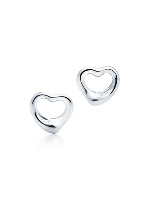 Серьги-гвоздики Open Heart из серебра, 11 мм