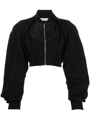 Укороченный бомбер с вырезами