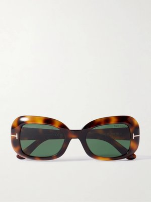Очки Tom Ford Eyewear Paloma квадратной формы из ацетата с черепаховым узором.