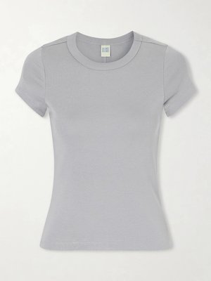 Ребристая футболка из органического хлопкового джерси Car Baby Tee