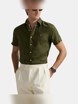 Рубашка поло Ralph Lauren стандартного кроя из льна