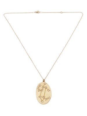 18kt yellow gold Leo diamond necklace