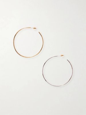 Серьги-кольца JENNIFER FISHER из золота и серебра.