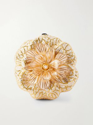 Клатч Magnolia со вставками из кристаллов золотого цвета