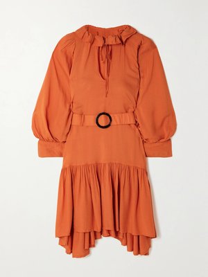 + NET SUSTAIN Платье Marais из швейцарского горошка TENCEL Lyocell с поясом и рюшами
