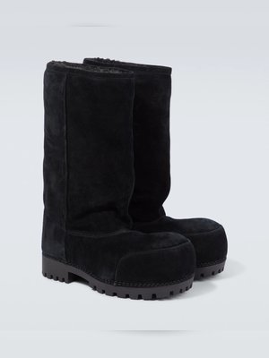 Высокие замшевые сапоги Alaska Fur