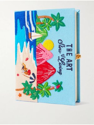 Клатч Olympia Le-Tan + Mlle Mouns The Art of Slow Living из канвы с вышивкой и аппликацией