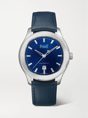 Автоматические часы Polo Date 36 мм из нержавеющей стали с кожаным ремешком