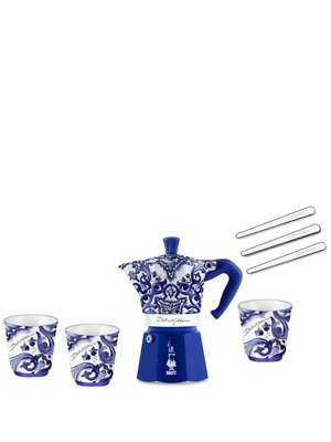 Набор Moka Express Blu Mediterraneo из коллаборации с Dolce & Gabanna