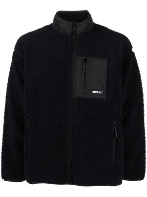 logo-patch fleece jacket