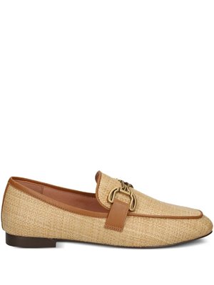 Плетеные лоферы с цепочкой