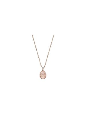 Малое пасхальное яйцо Fabergé Heritage из розового золота с бриллиантами и розовой гильошированной эмалью - 1152FP1441