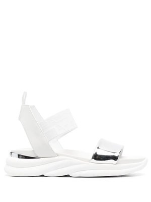 Metallic-strap detail sandals
