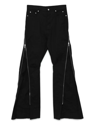 расклешенные брюки с молниями