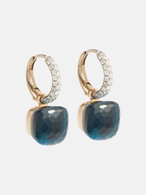 Серьги Nudo Classic из 18-каратного золота с топазами и бриллиантами
