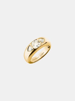 Кольцо с белыми гранеными цирконами Bold Elegance