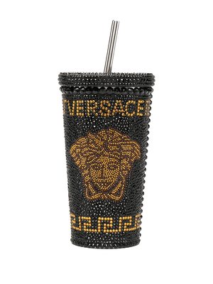 Дорожный стакан с декором Medusa и кристаллами