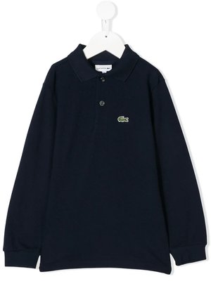 Logo patch polo shirt