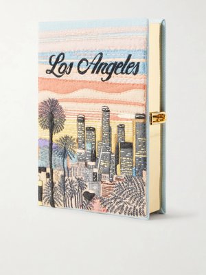 Клатч из канваса с аппликацией и вышивкой Los Angeles