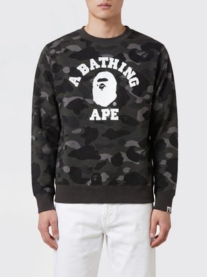 Облегающий свитшот BAPE из хлопка с камуфляжным принтом и логотипом