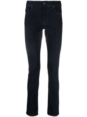 Slim-cut logo-patch jeans