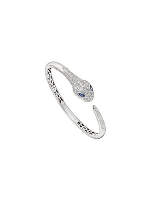 Браслет Serpenti из белого золота с сапфирами и бриллиантовой инкрустацией - BR858110 - BR858110