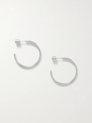 Серьги-кольца Mini Thread с серебристым покрытием