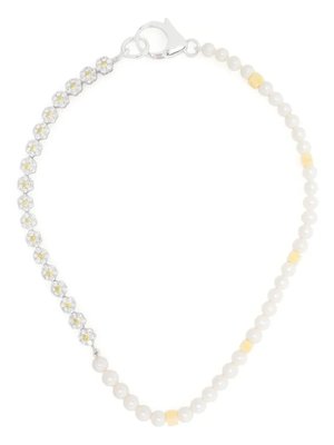 Серебряное колье Daisy с жемчугом