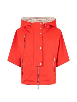 Куртка с капюшоном и короткими рукавами
