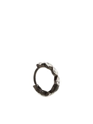 18kt black gold Invisible Marquise single earring