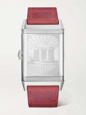 Часы Reverso Classic Singapore Limited Edition с ручным заводом, 45,6 мм, из нержавеющей стали и кожи