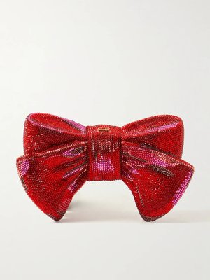 Клатч Bow Just for You под золото, украшенный кристаллами