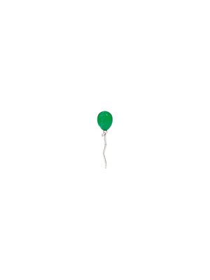 ОДИН СЕРЬГА PALLONCINO MIDI ИЗ БЕЛОГО ЗОЛОТА 18К, НЕФРИТА И ГОРНОГО ХРУСТАЛЯ - P00786MB417