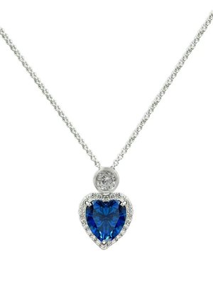 Колье Sapphire Blue Ocean Heart