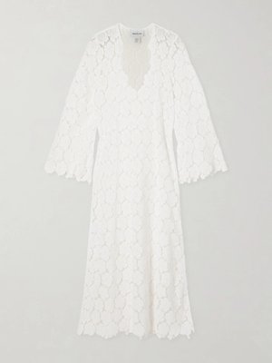 Вязаное крючком хлопковое платье макси Arelis