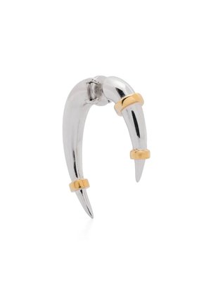 Серьга Horn из желтого и белого золота