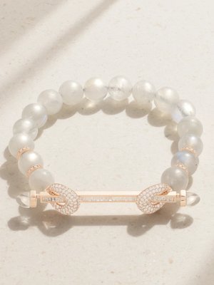 Браслет ANANYA Chakra из 18-каратного розового золота с несколькими камнями