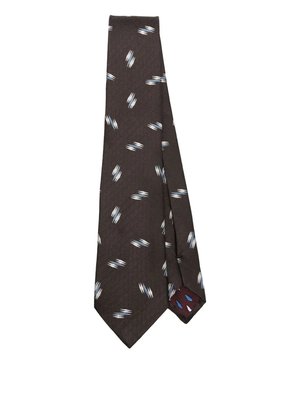 Шелковый галстук с абстрактным узором