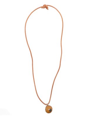 Колье Fossilized из розового золота с аквамарином