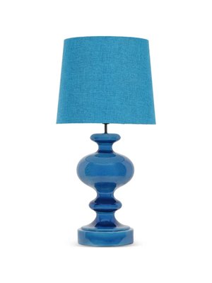 Льняной абажур Luso Blue