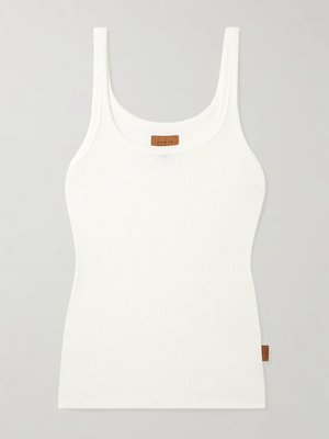 Трикотажный топ-майка из модала в рубчик The Undershirt