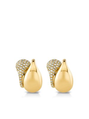 серьги Double Drip из желтого золота с бриллиантами